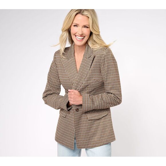 Studio Park Women's Plus Sz Jacket 2X Blazer Medium Grey Heather A608666 - Picture 3 of 4